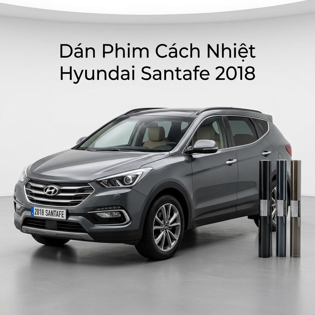 Dán Phim Cách Nhiệt Hyundai Santafe 2018 Chính Hãng Cao Cấp chính hãng