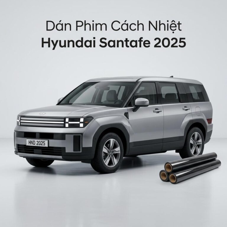Dán Phim Cách Nhiệt Hyundai Santafe 2025 Chính Hãng Lắp Đặt Tận Nơi