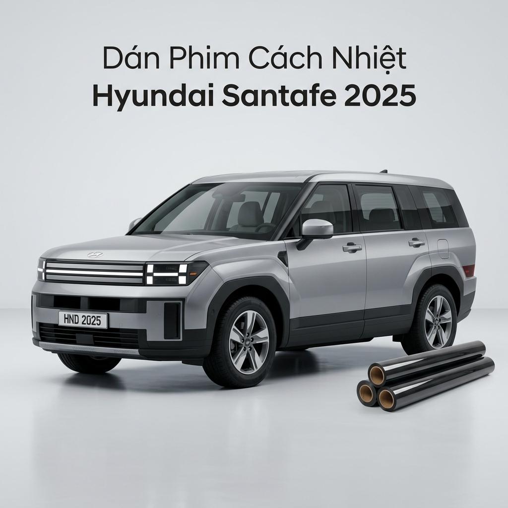 Dán Phim Cách Nhiệt Hyundai Santafe 2025 Chính Hãng Lắp Đặt Tận Nơi chính hãng