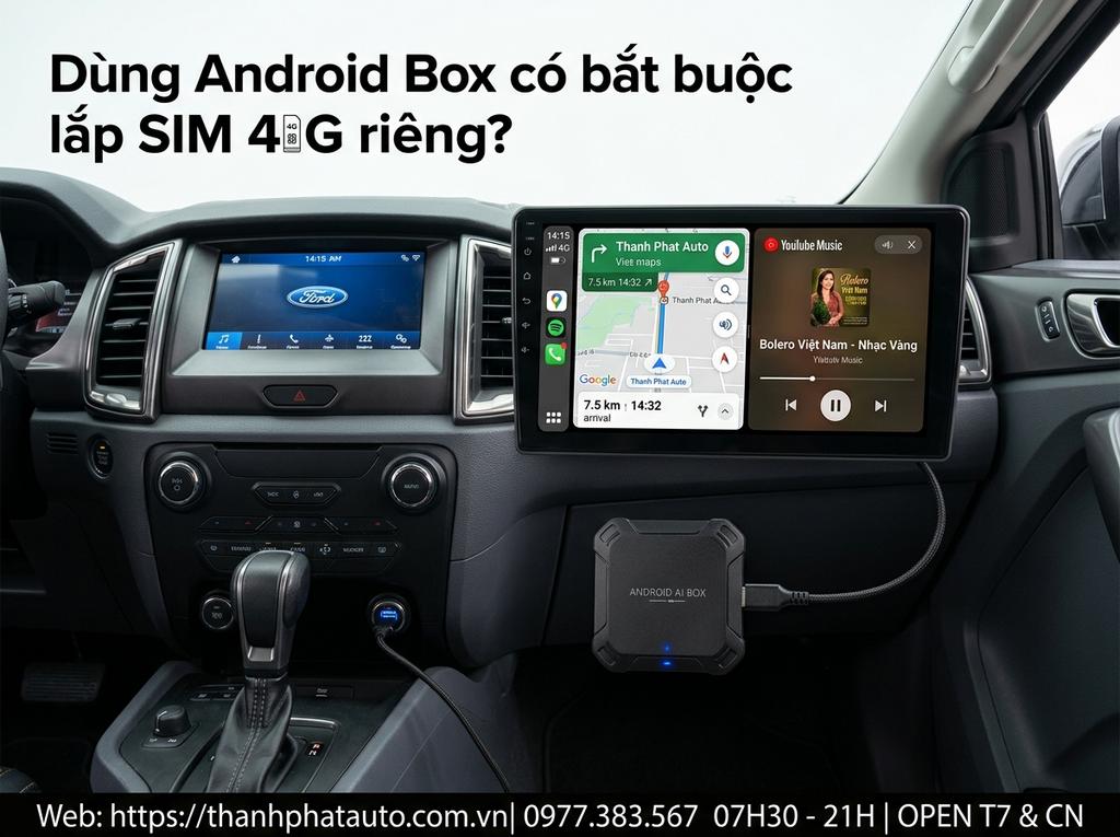 Dùng Android Box có bắt buộc lắp SIM 4G riêng?