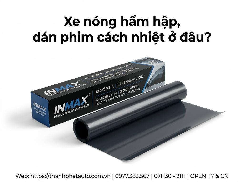 Xe nóng hầm hập, dán phim cách nhiệt ở đâu?
