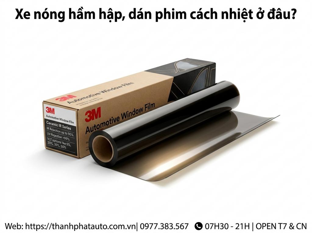 Xe nóng hầm hập, dán phim cách nhiệt ở đâu?