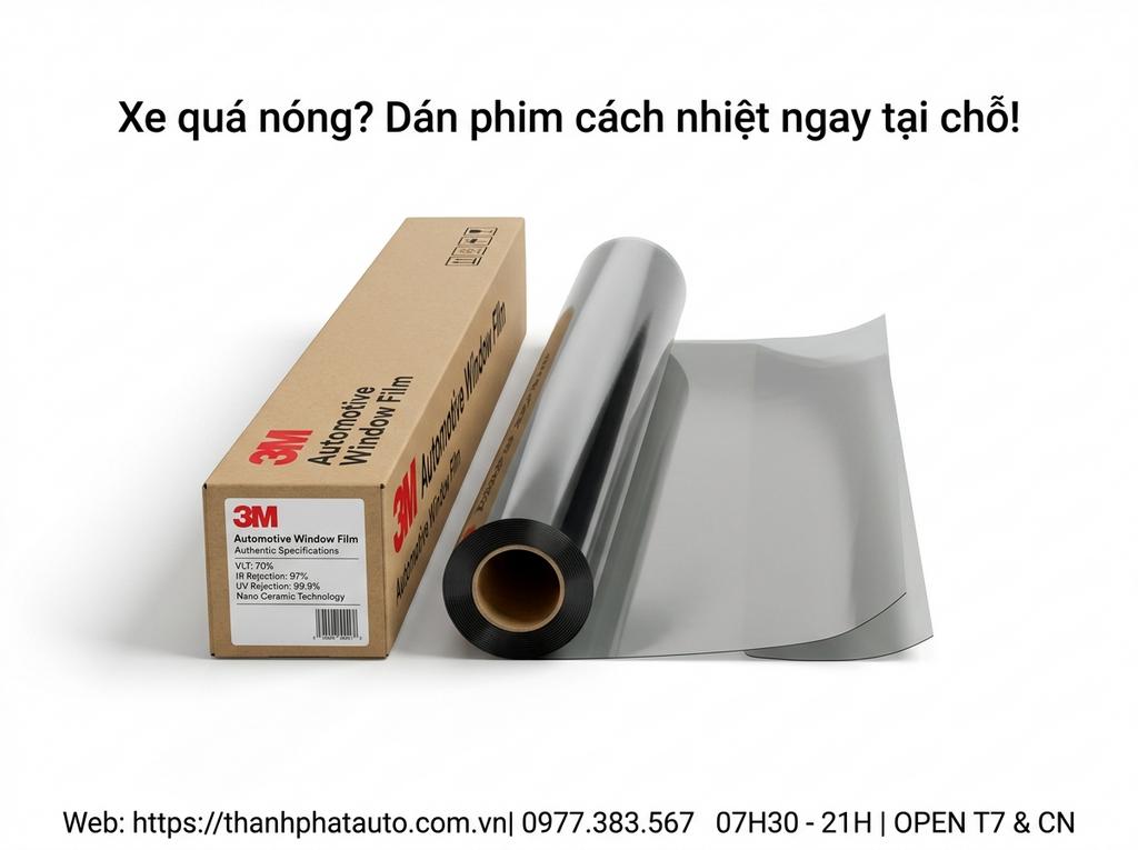 Xe quá nóng? Dán phim cách nhiệt ngay tại chỗ!
