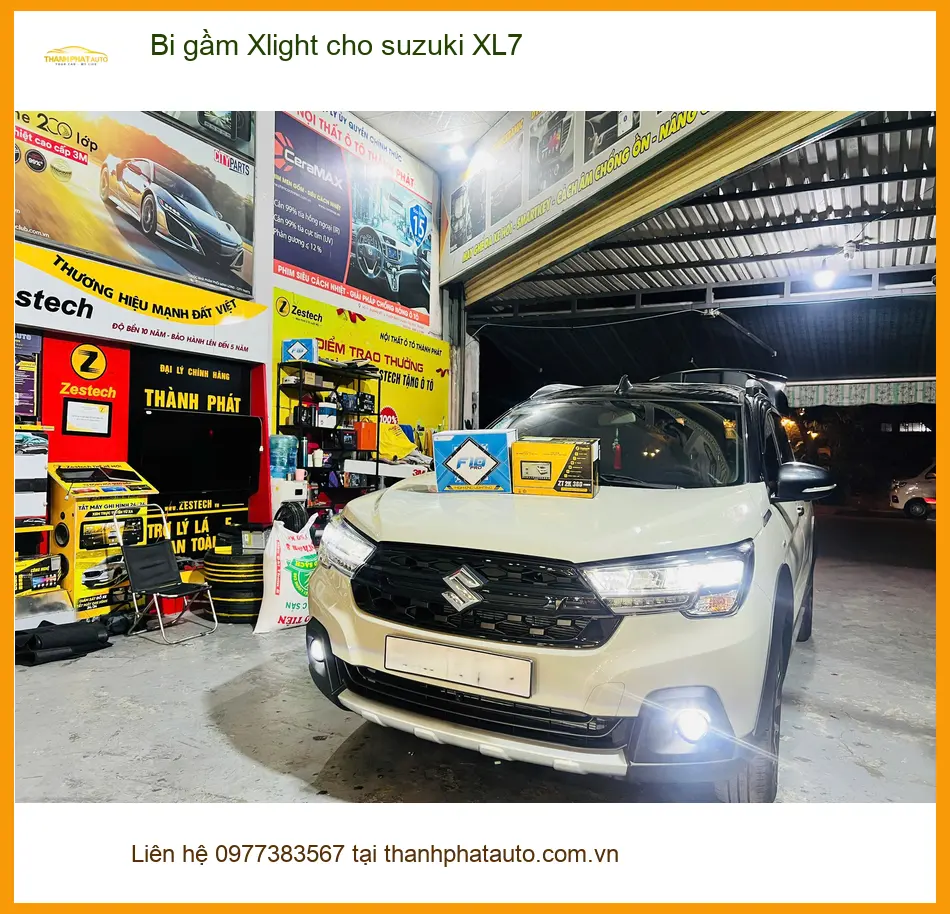 Anh Khải lắp bi gầm Xlight cho Suzuki XL7 Quận 11 vì đèn zin không đủ sáng ảnh thực tế 3