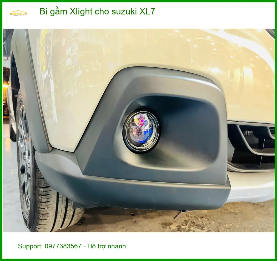 Anh Dũng lắp bi gầm Xlight cho Suzuki XL7 để tăng cường ánh sáng ban đêm tại Quận 2