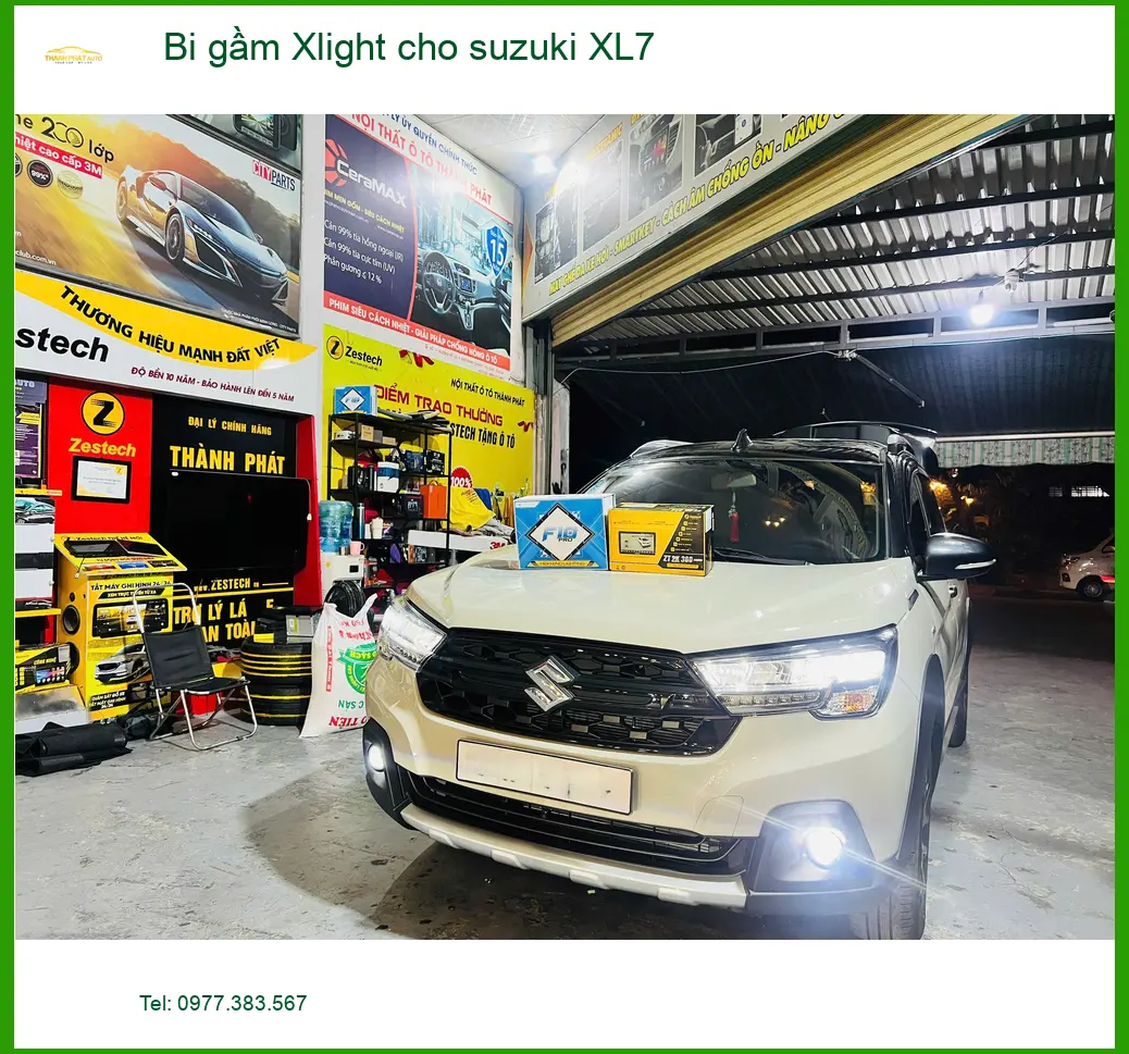 Chị Hằng độ Bi gầm Xlight cho Suzuki XL7 tại Quận 9 để cải thiện tầm nhìn khi lái xe đêm ảnh thực tế 2