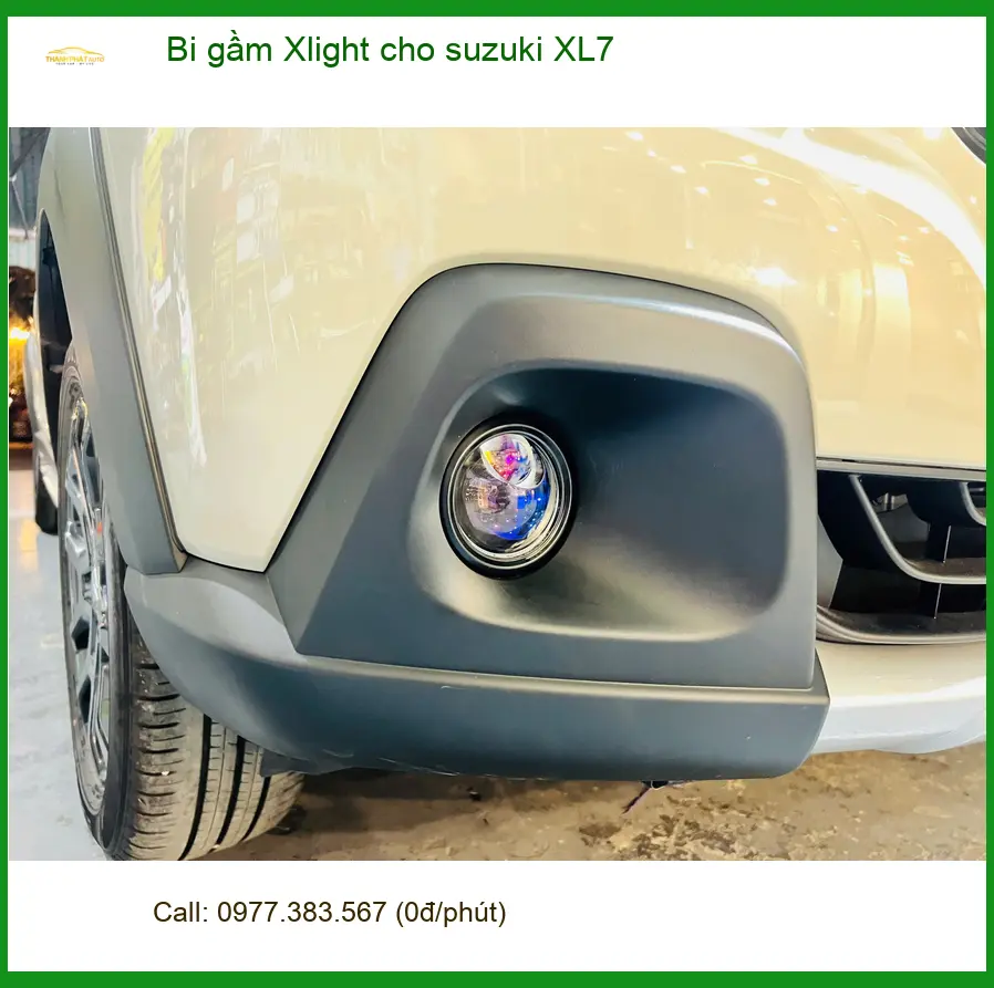 Chị Hằng độ Bi gầm Xlight cho Suzuki XL7 tại Quận 9 để cải thiện tầm nhìn khi lái xe đêm ảnh thực tế 3