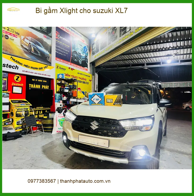Chị Thư độ bi gầm Xlight cho Suzuki XL7 tại Hóc Môn vì đèn xe không đủ sáng