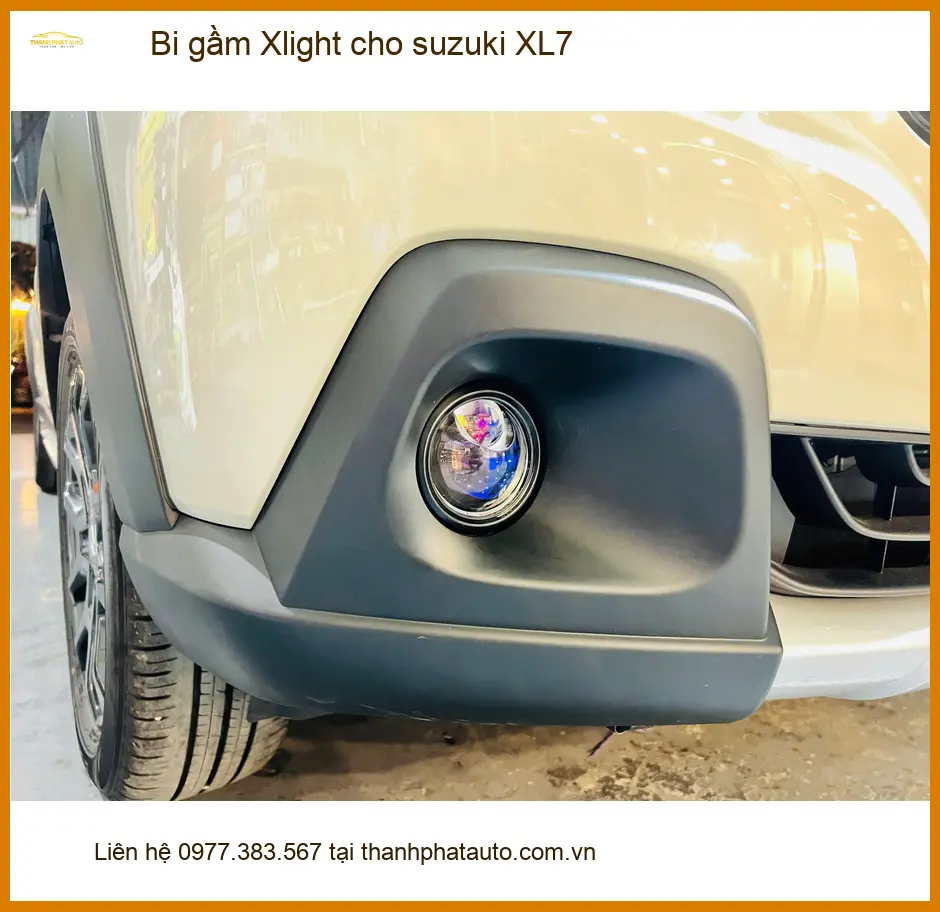 Chị Thư độ bi gầm Xlight cho Suzuki XL7 tại Hóc Môn vì đèn xe không đủ sáng ảnh thực tế 2