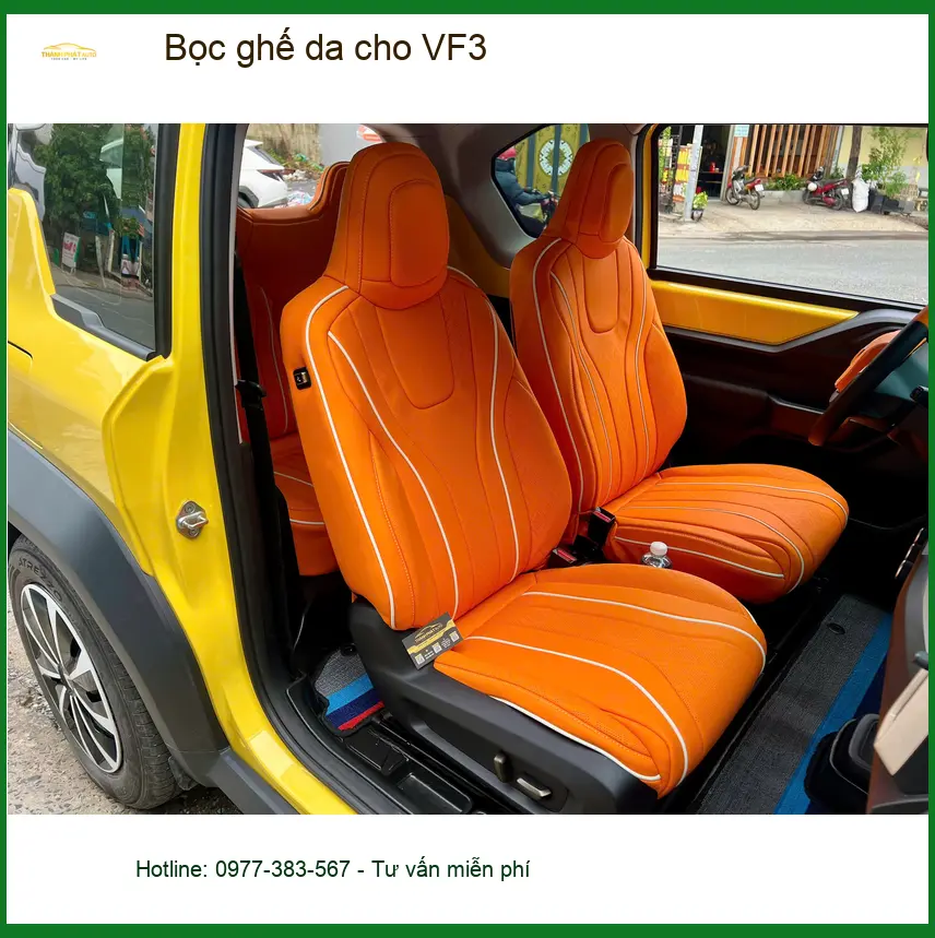 Chị Thảo bọc ghế da VinFast VF3 Quận 5 để không gian nội thất thêm phần sang trọng