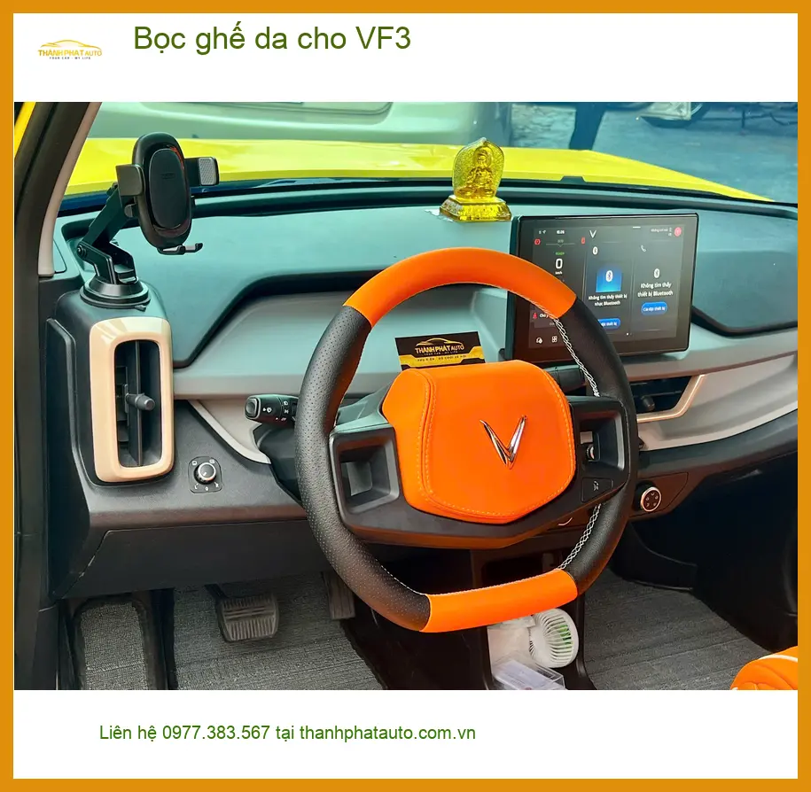 Anh Khang bọc ghế da cho VinFast VF3 tại Quận Thủ Đức để nội thất xe luôn sạch đẹp