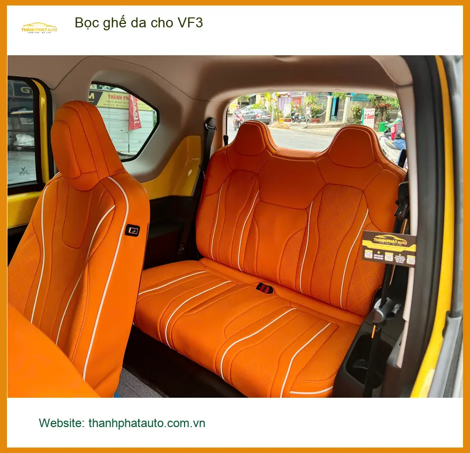 Anh Khang bọc ghế da cho VinFast VF3 tại Quận Thủ Đức để nội thất xe luôn sạch đẹp ảnh thực tế 2