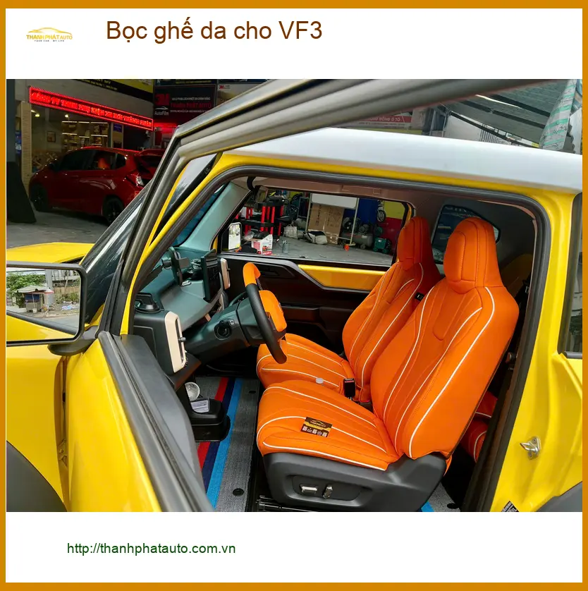 Anh Chiến bọc ghế da cho VinFast VF3 tại Quận 2 để nâng tầm không gian xe ảnh thực tế 3