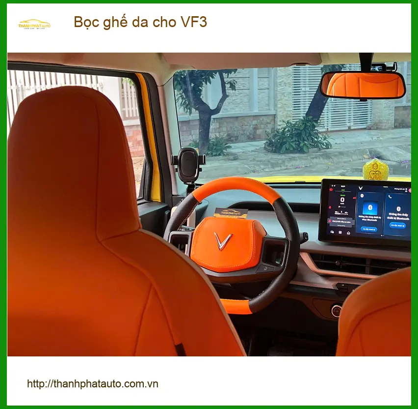Anh Chiến bọc ghế da cho VinFast VF3 tại Quận 2 để nâng tầm không gian xe ảnh thực tế 4