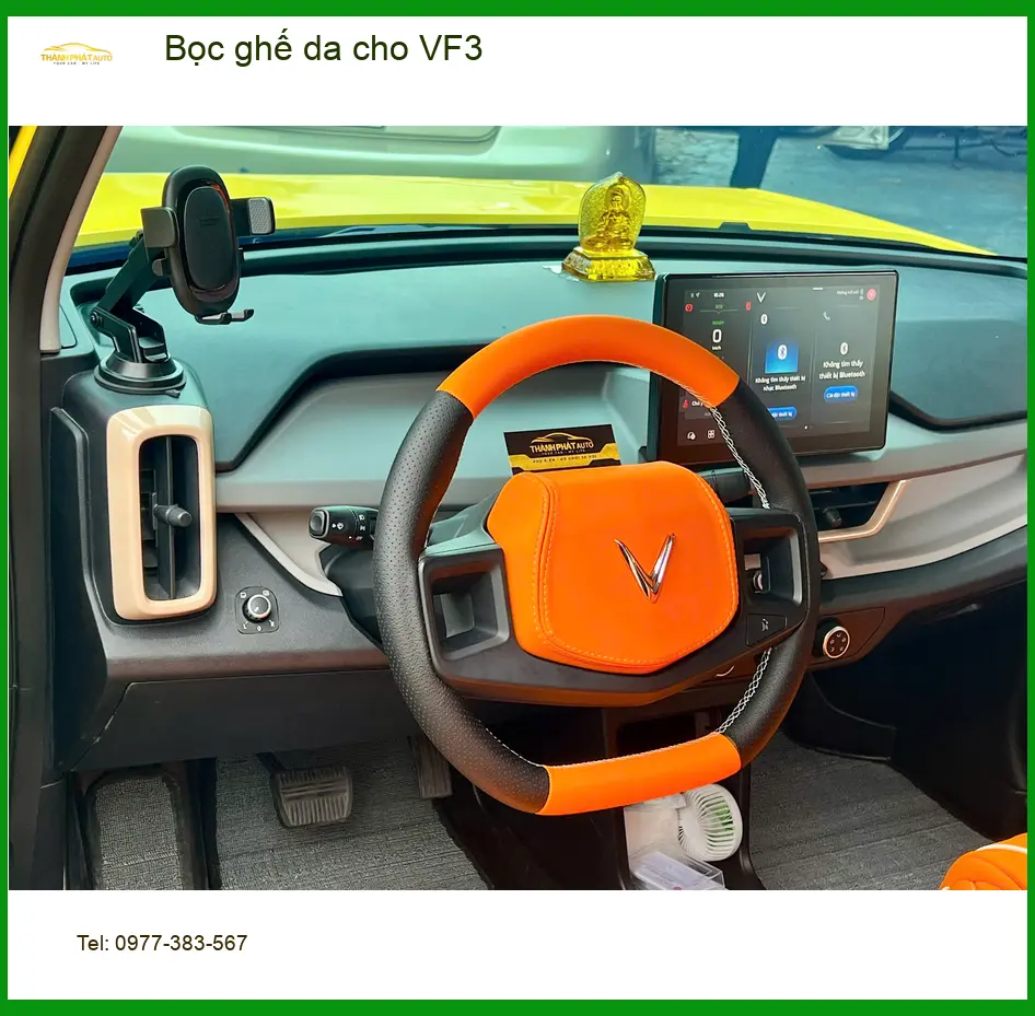Anh Chiến bọc ghế da cho VinFast VF3 tại Quận 2 để nâng tầm không gian xe ảnh thực tế 5