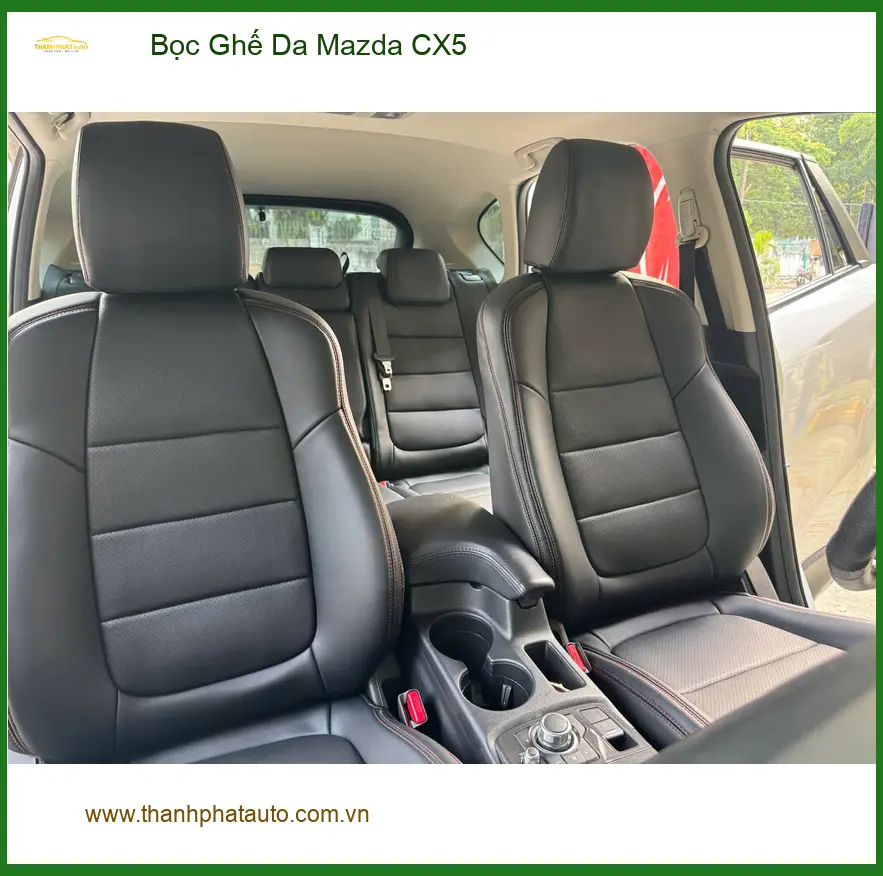 Chị Hằng bọc ghế da Mazda CX5 tại Quận 12 vì ghế zin xuống cấp, dễ bám mùi ảnh thực tế 4