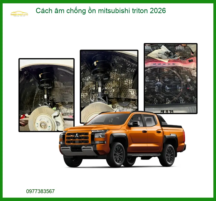 Cách âm chống ồn Mitsubishi Triton - Địa Chỉ Lắp Đặt Chính Hãng Giá Tốt TPHCM