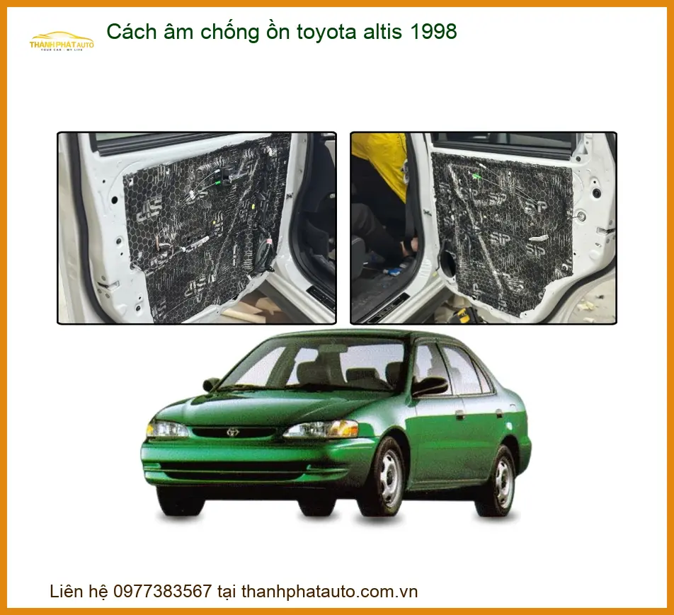 Cách Âm Chống Ồn Toyota Altis 1998 - Địa Chỉ Lắp Đặt Uy Tín TPHCM