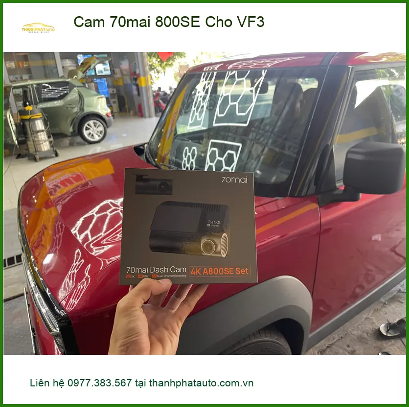 Anh Tuấn Kiệt lắp Camera 70mai 800SE cho VinFast VF3 tại Quận 12 để ghi lại hành trình ảnh thực tế 2