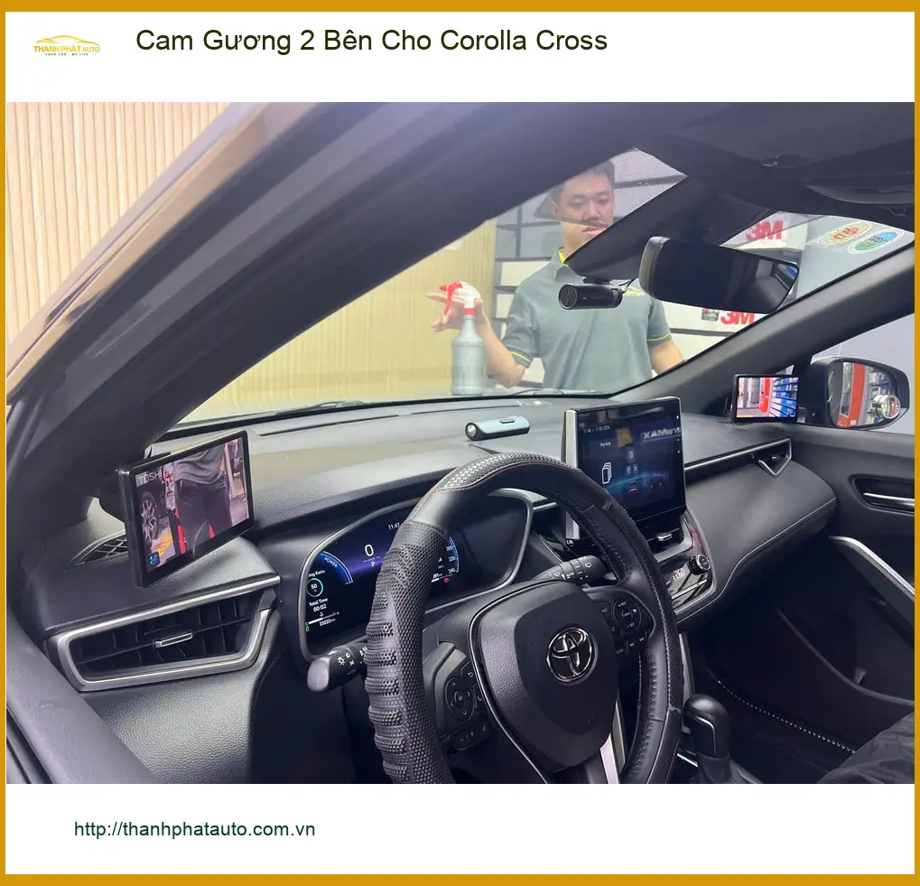 Anh Minh lắp Cam Gương 2 Bên cho Corolla Cross tại Nhà Bè để tăng cường an toàn khi di chuyển ảnh thực tế 2