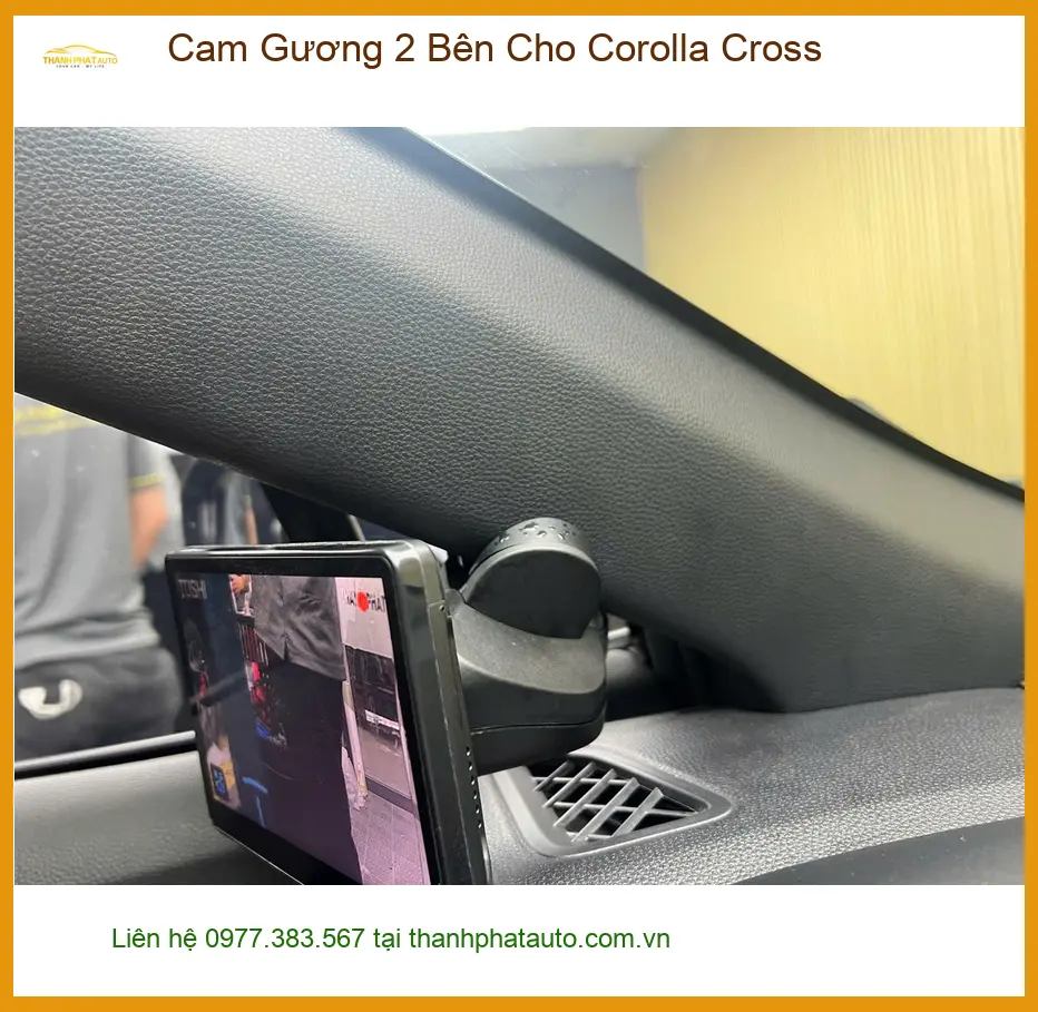 Anh Dũng lắp Cam Gương 2 Bên cho Corolla Cross tại Tân Phú tránh điểm mù ảnh thực tế 3