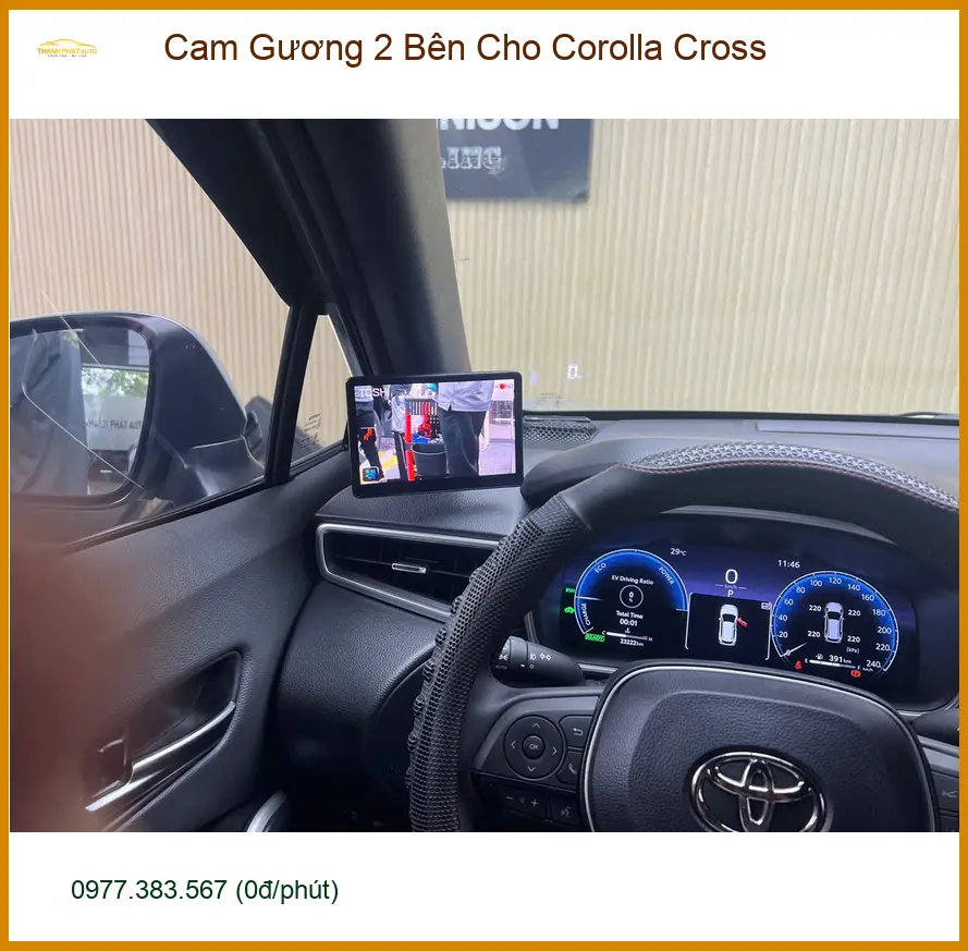 Bác Vinh lắp Cam Gương 2 Bên cho Corolla Cross tại Thủ Đức tránh va chạm