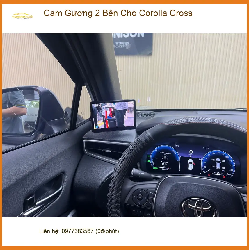 Bác Toàn lắp cam gương 2 bên cho Corolla Cross tại Quận 3 để dễ quan sát điểm mù ảnh thực tế 2