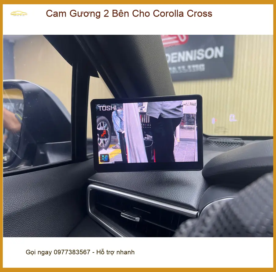 Bác Vinh lắp Cam Gương 2 Bên cho Corolla Cross tại Thủ Đức tránh va chạm ảnh thực tế 2