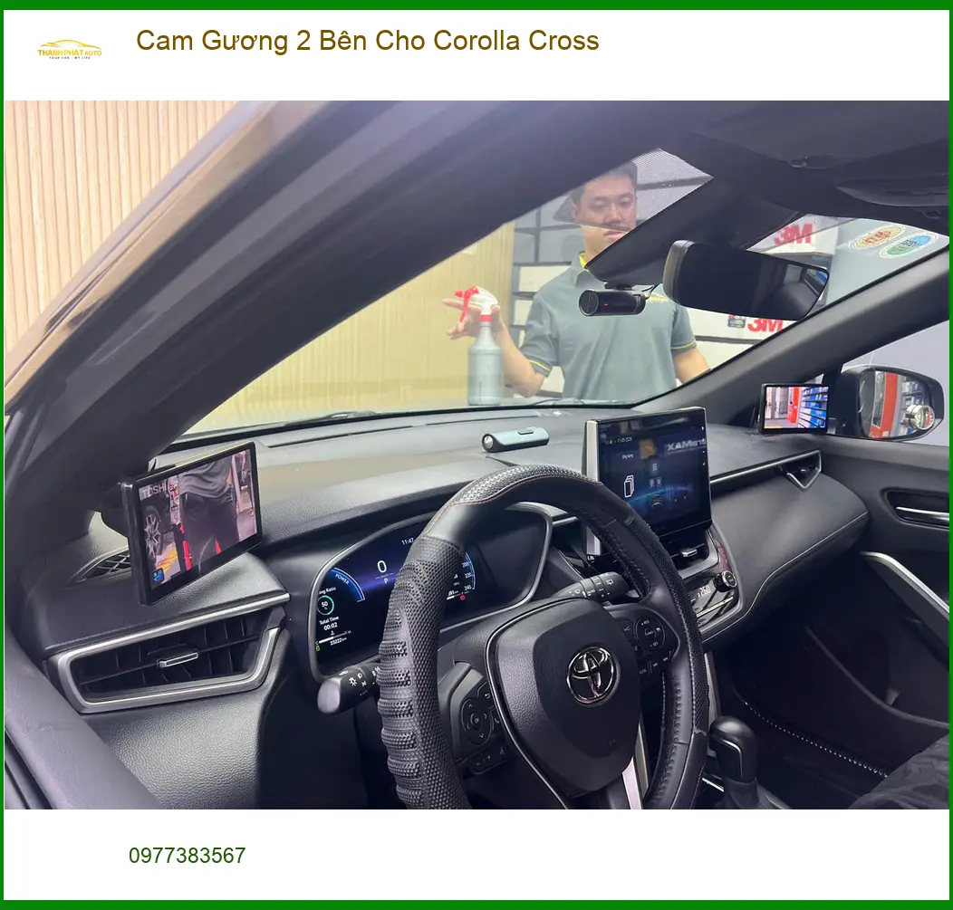 Bác Toàn lắp cam gương 2 bên cho Corolla Cross tại Quận 3 để dễ quan sát điểm mù ảnh thực tế 3
