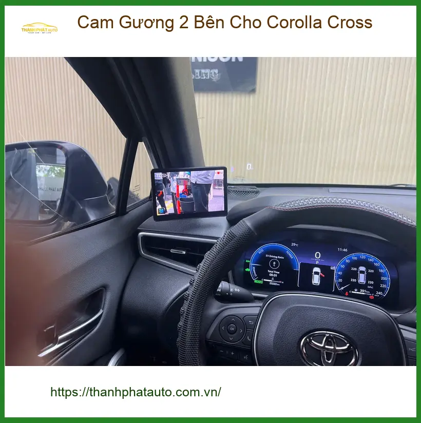 Bác Toàn lắp cam gương 2 bên cho Corolla Cross tại Quận 3 để dễ quan sát điểm mù ảnh thực tế 4