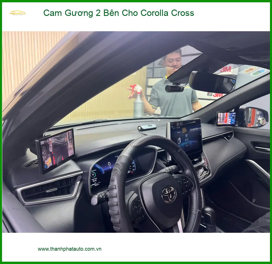 Bác Vinh lắp Cam Gương 2 Bên cho Corolla Cross tại Thủ Đức tránh va chạm ảnh thực tế 5