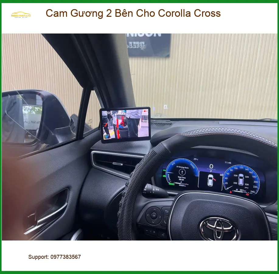 Chú Tân lắp camera gương 2 bên cho Corolla Cross Quận 2 để xóa điểm mù ảnh thực tế 2