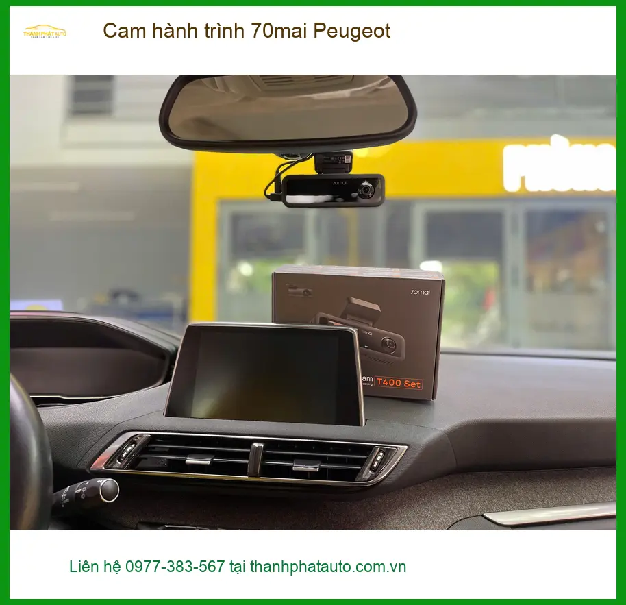 Chị Thảo lắp cam hành trình 70mai cho Peugeot tại Quận 9 để ghi lại hành trình rõ nét hơn ảnh thực tế 2