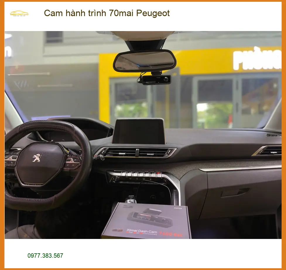 Chị Thảo lắp cam hành trình 70mai cho Peugeot tại Quận 9 để ghi lại hành trình rõ nét hơn ảnh thực tế 4