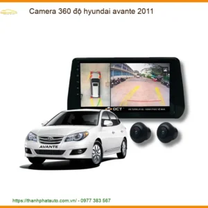 Lắp Camera 360 Độ Cho Hyundai Avante 2011 Chính Hãng - Quan Sát Toàn Cảnh