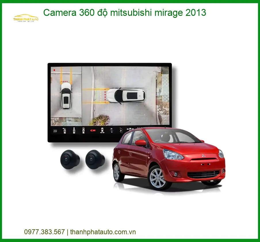 Camera 360 độ Mitsubishi Mirage 2013 - Địa Chỉ Lắp Đặt Uy Tín TPHCM