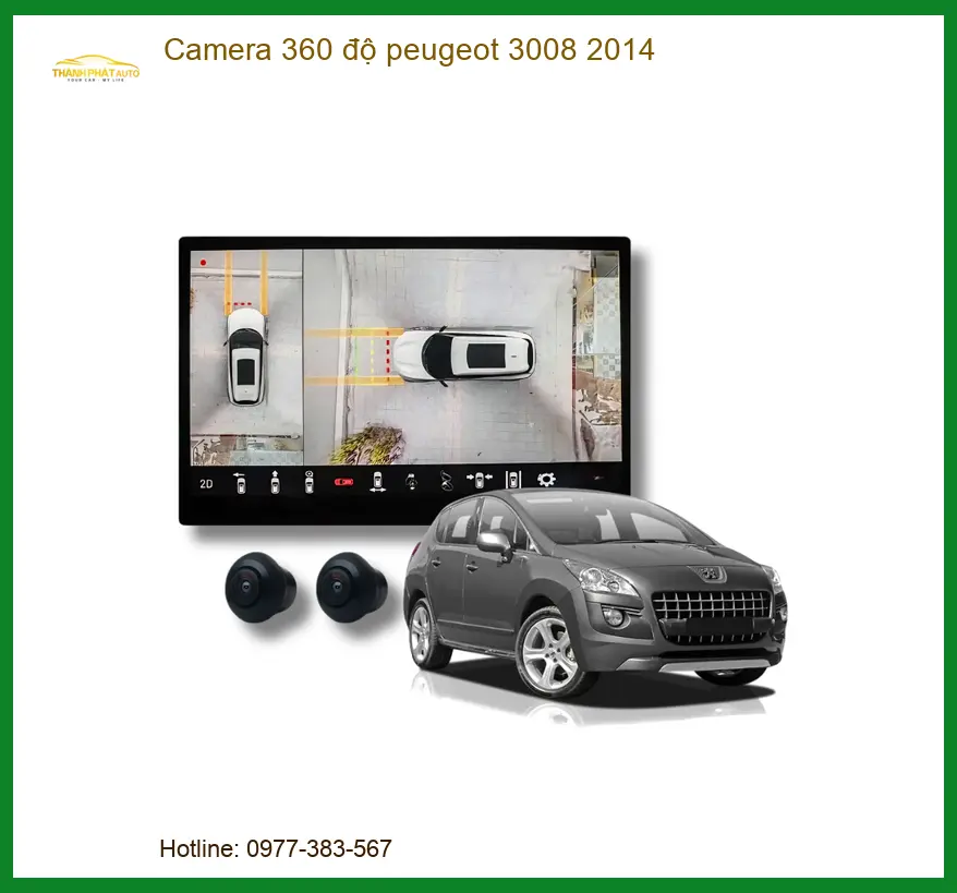 Camera 360 độ Peugeot 3008 2014 - Địa Chỉ Lắp Đặt Chính Hãng TPHCM