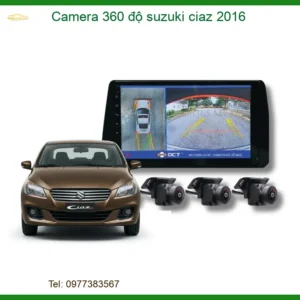 Lắp Camera 360 Độ Suzuki Ciaz 2016 Chính Hãng - Hỗ Trợ Lái Xe An Toàn
