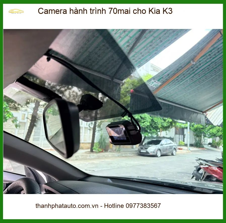 Anh Tấn lắp Camera hành trình 70mai cho Kia K3 Quận 2 chuẩn bị cho chuyến đi xa
