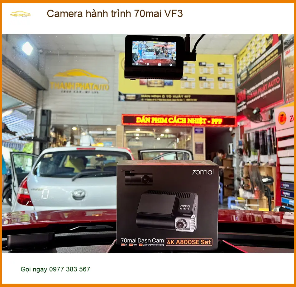 Anh Bách lắp Camera hành trình 70mai cho VinFast VF3 tại Quận 9 để ghi lại hành trình ảnh thực tế 2