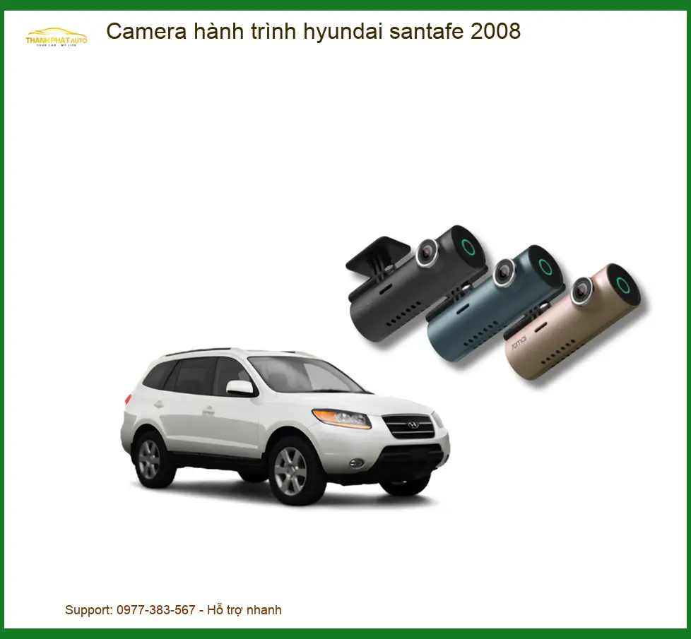 Camera Hành Trình Hyundai Santafe 2008 - Địa Chỉ Lắp Đặt Uy Tín TPHCM