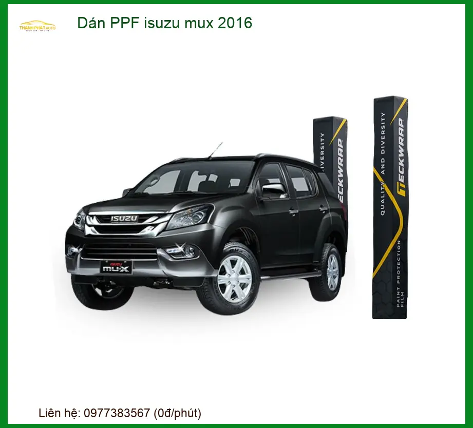 Dán PPF Isuzu Mu-X 2016 - Địa Chỉ Lắp Đặt Chính Hãng Giá Tốt TPHCM