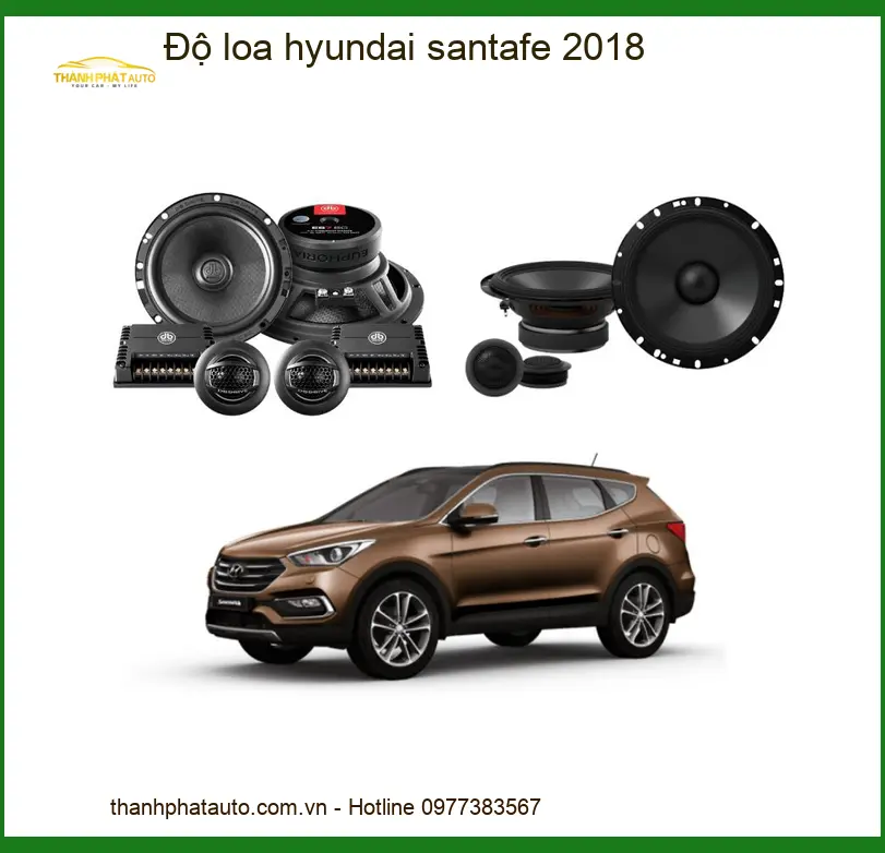 Gói Độ Loa Âm Thanh Hyundai SantaFe 2018 - Nơi Độ Loa Ô Tô Chính Hãng TPHCM
