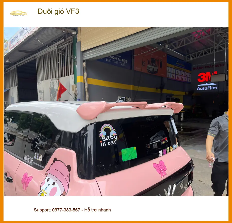 Chị Vân nâng cấp Đuôi gió Thể Thao cho VinFast VF3 tại Quận 2