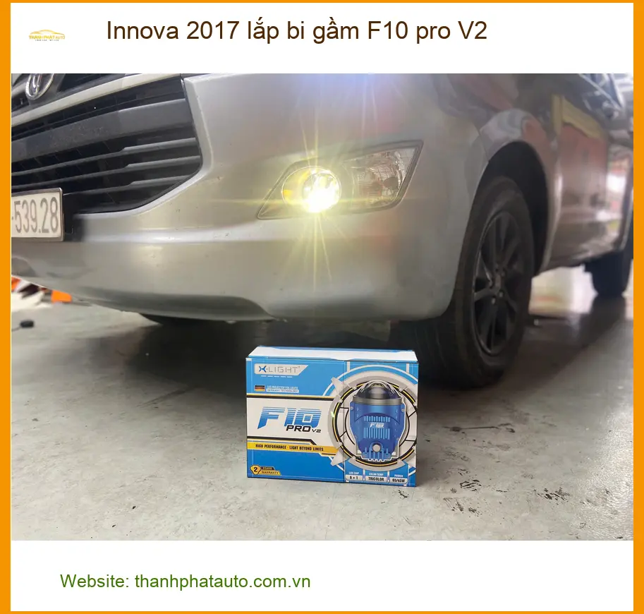 Anh Tấn lắp bi gầm F10 pro V2 cho Innova 2017 tại Quận 8 vì đèn zin yếu ảnh thực tế 2