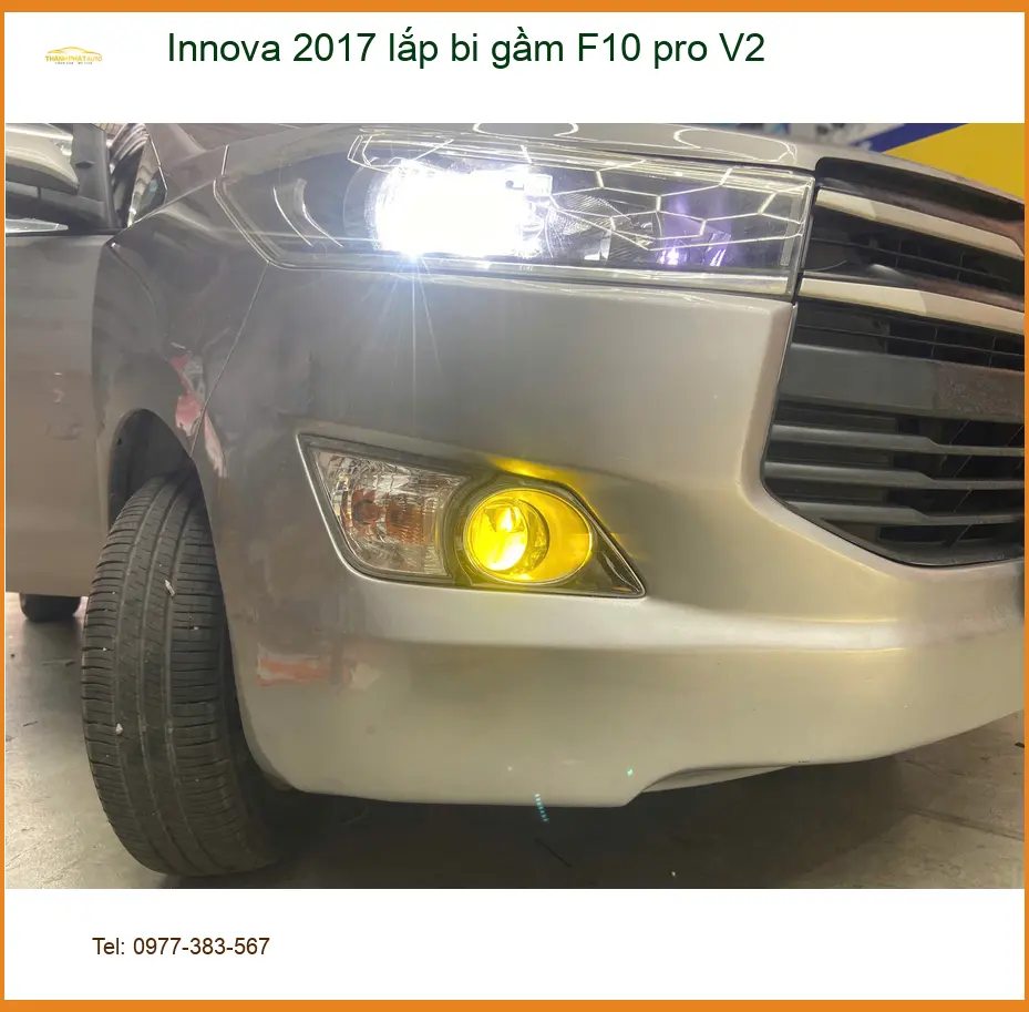 Anh Tấn lắp bi gầm F10 pro V2 cho Innova 2017 tại Quận 8 vì đèn zin yếu ảnh thực tế 4