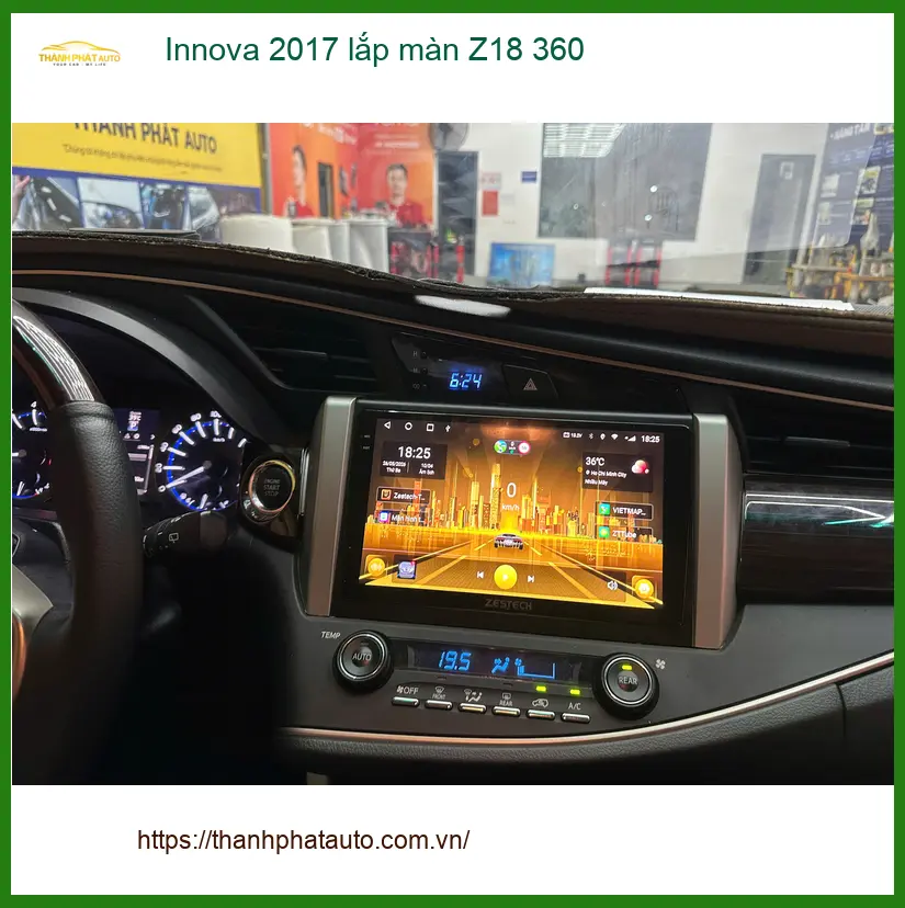 Anh Quang Minh lắp màn Z18 360 cho Innova 2017 tại Hóc Môn để lái xe an toàn hơn ảnh thực tế 2