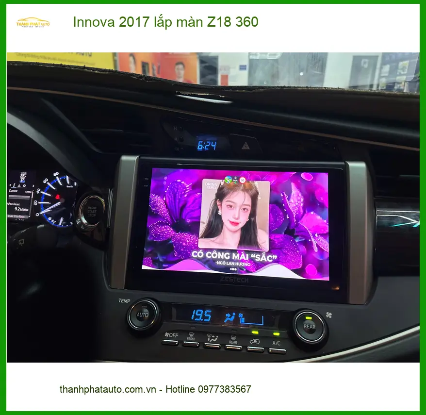 Chú Tấn Phát lắp màn hình Z18 360 cho Innova 2017 tại Quận Thủ Đức
