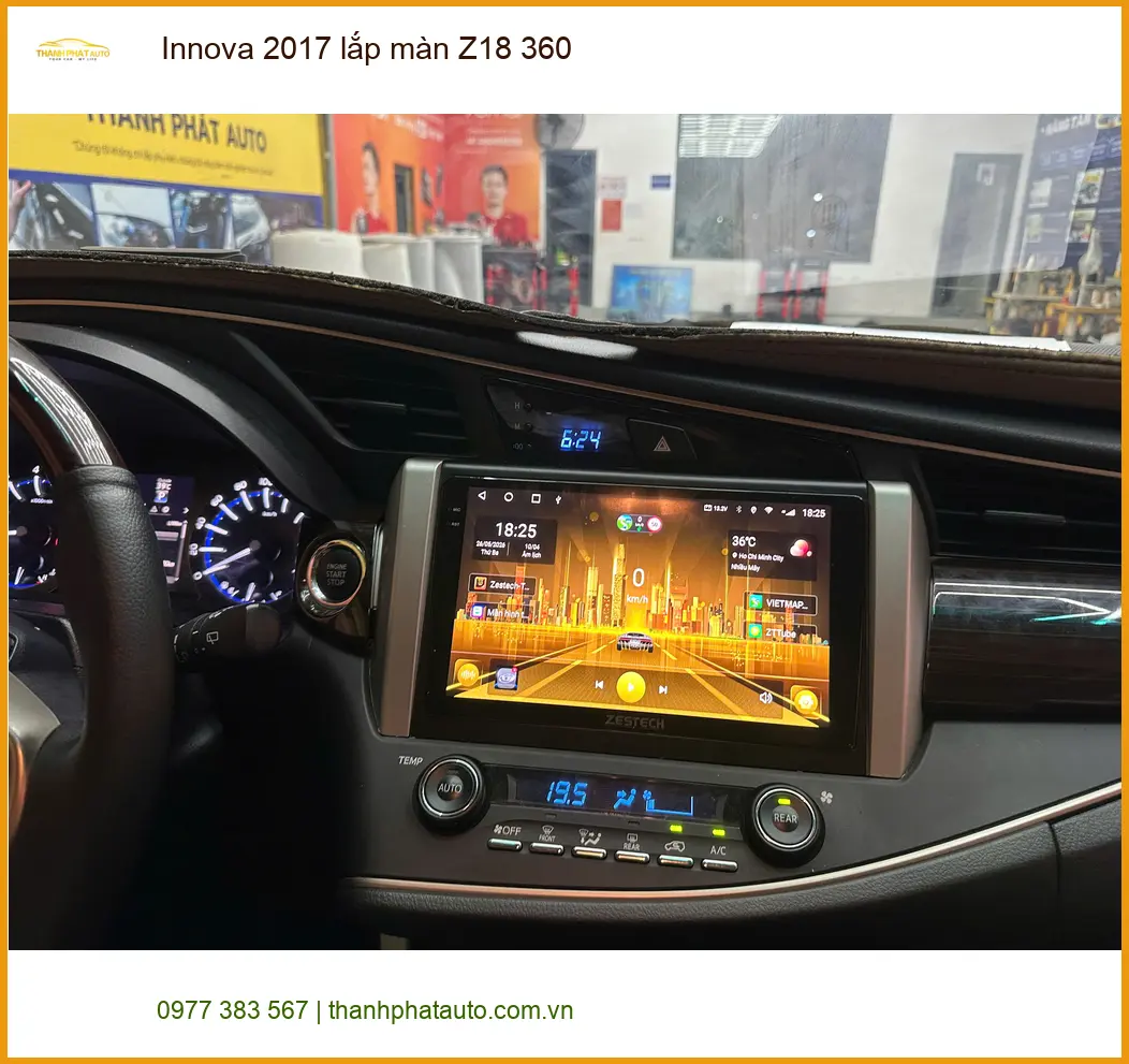 Chú Tấn Phát lắp màn hình Z18 360 cho Innova 2017 tại Quận Thủ Đức ảnh thực tế 3
