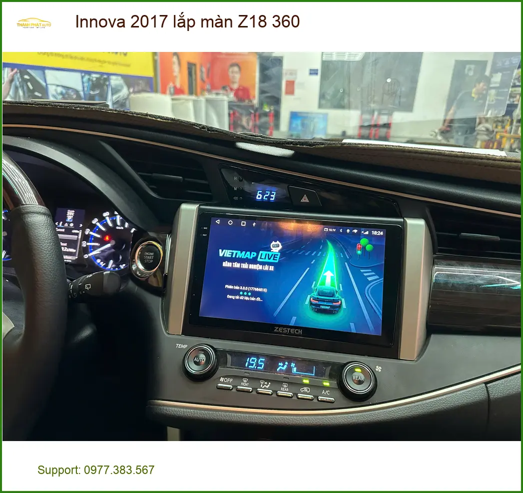 Chú Tấn Phát lắp màn hình Z18 360 cho Innova 2017 tại Quận Thủ Đức ảnh thực tế 4